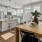 a kitchen with a dining table